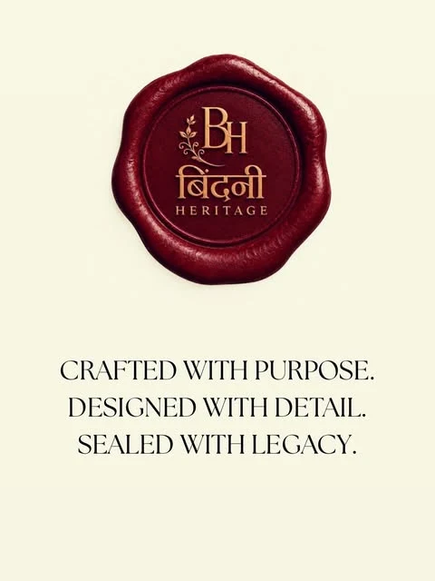 Bindni Heritage burgundy wax seal campaign
